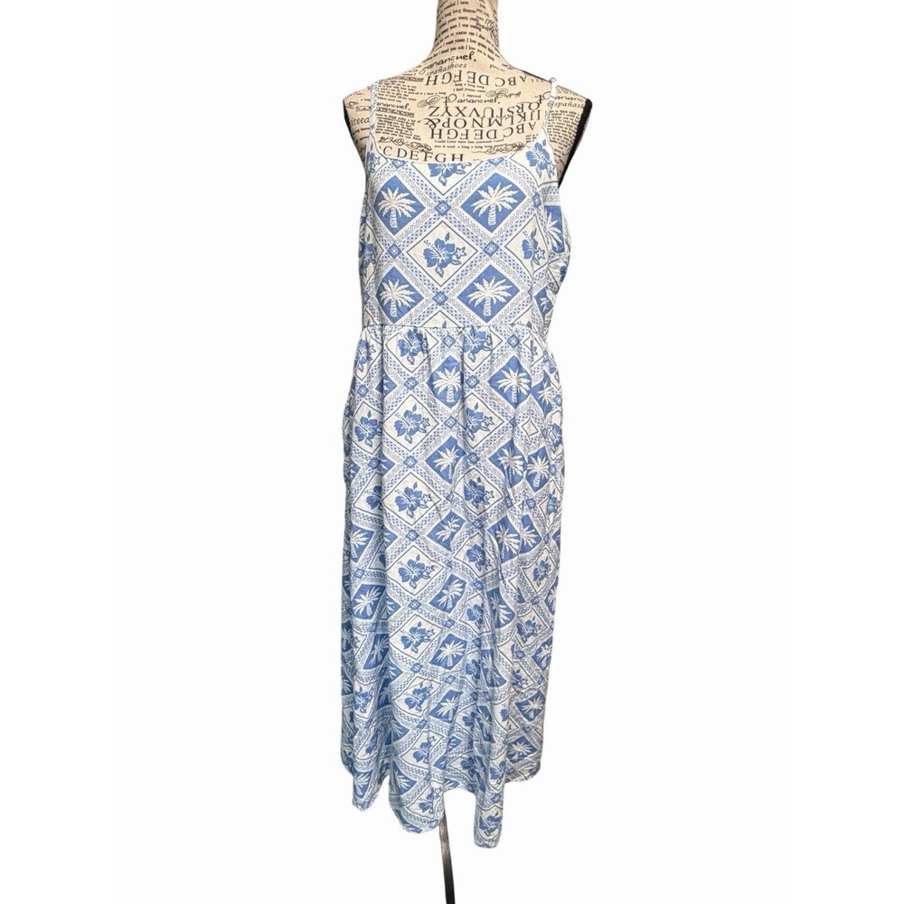 Jasper  Women’s Size Lg Floral Sundress Lined Adjustable Straps Beach Vacation